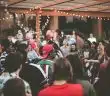 laughing people in party