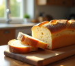 Pain rustique avec croûte dorée et mie aérée
