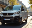 Peugeot Rifter 2024 stationné sur une avenue parisienne ensoleillée