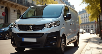 Peugeot Rifter 2024 stationné sur une avenue parisienne ensoleillée